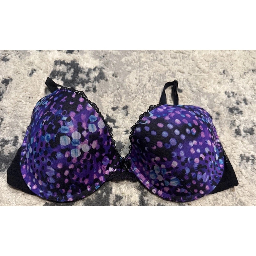 Smart & Sexy Purple Multi Bra Style SA463 Sz 38D